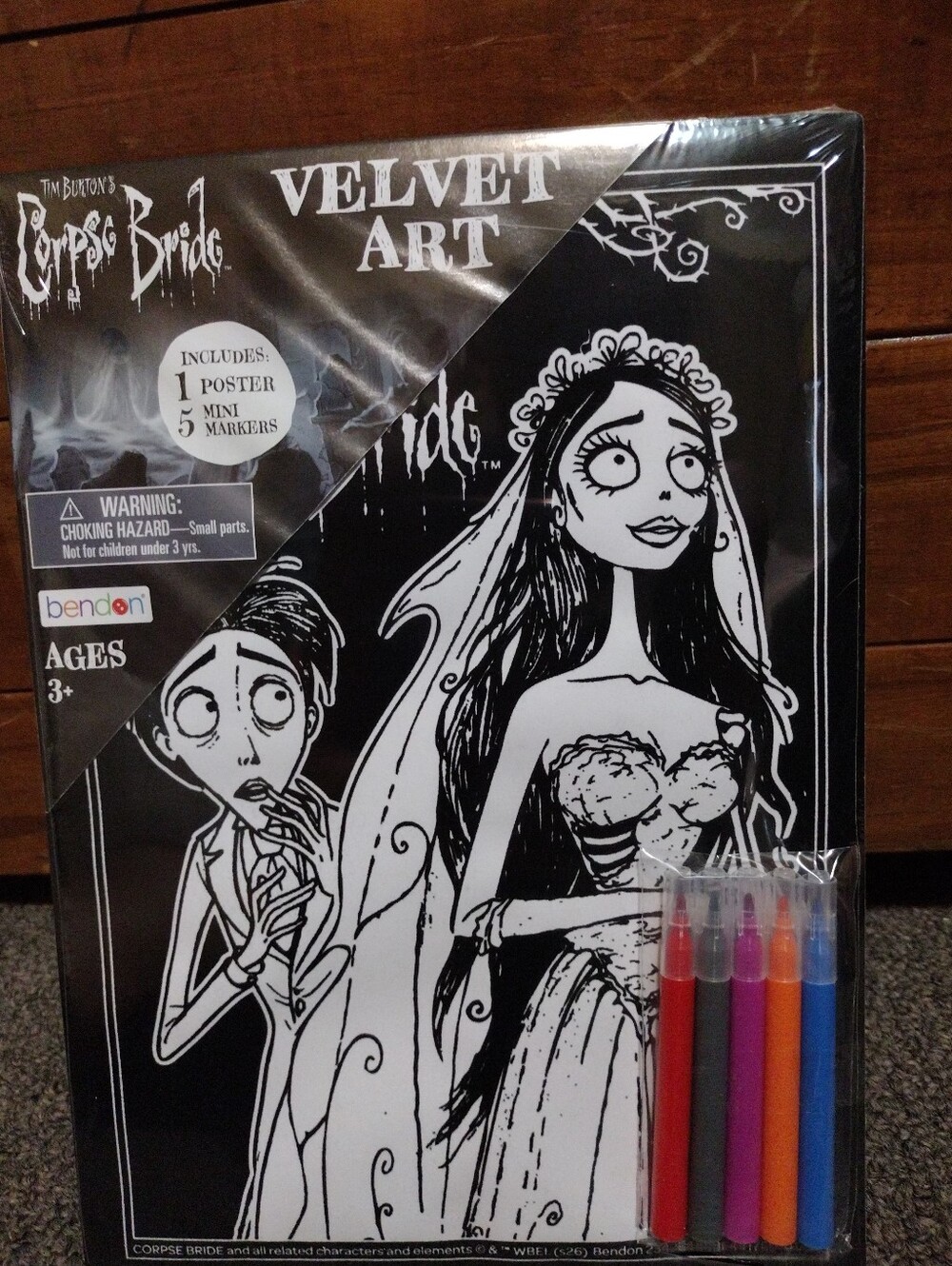 Tim Burton's Corpse Bride Velvet Art Kit - Black & White